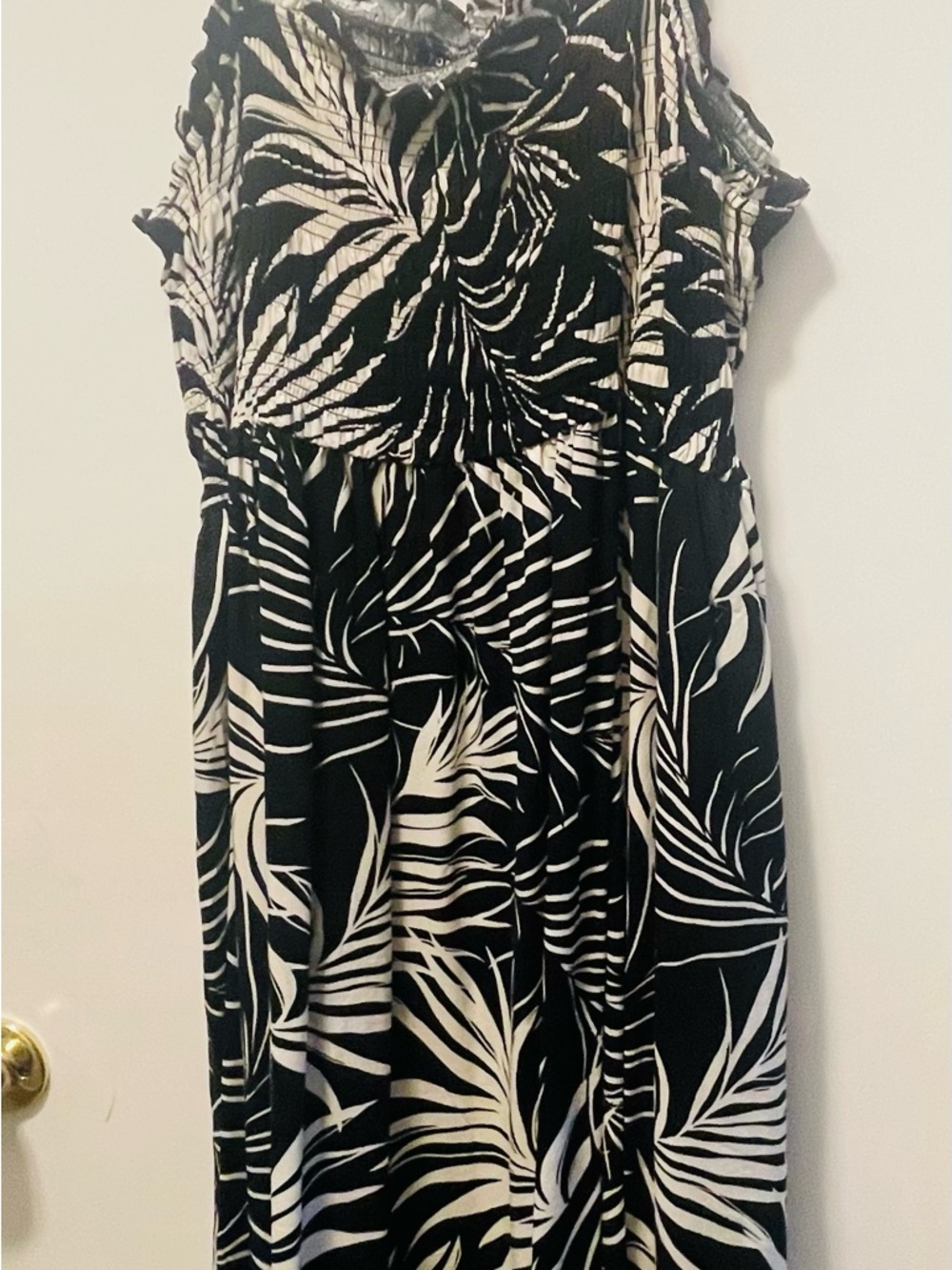 Torrid Black & White Palm-Print Summer Dress